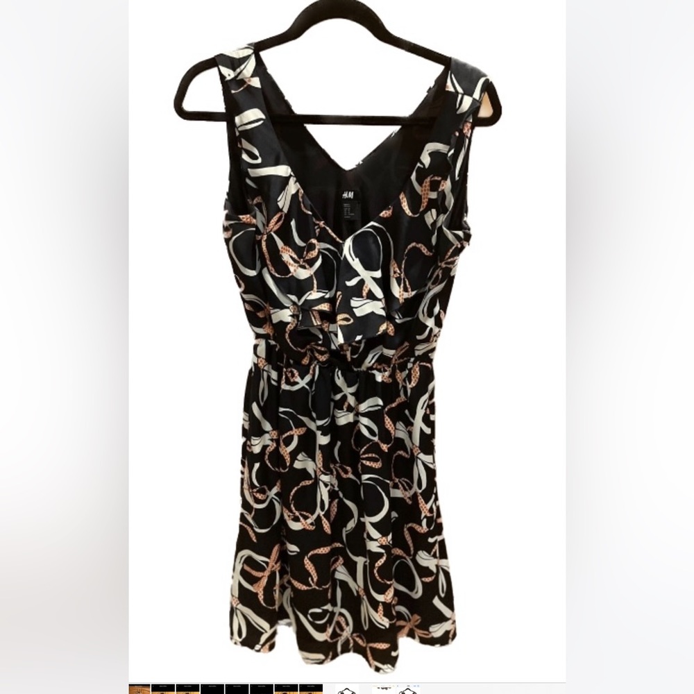H&M Ruffle V-Neck Sleeveless Dress Size 10